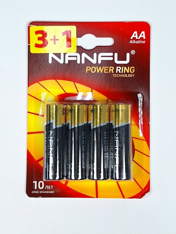 Батарейка пальчиковая Nanfu LR06 блистер (4шт)